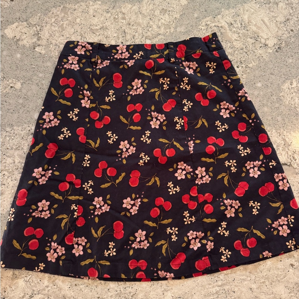 NWOT Princess Highway Cherry Floral Navy Women's Skirt